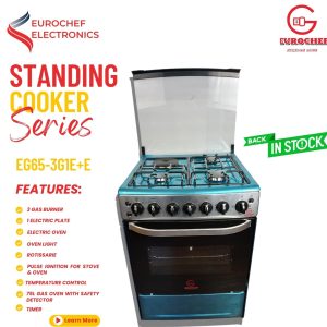 60*65 Eurochef 3+1standing cooker with electric oven