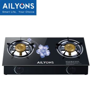 Ailyons 2 Burner Gas Cooker,,Glass Top