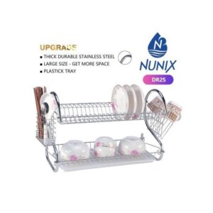 Nunix 2 Tier Kitchen Stainless Utensils Storage / Dish Rack