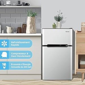 Ailyons 90L Double-Door Refrigerator