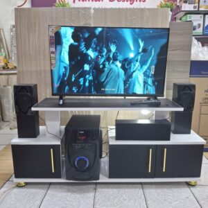 Istanbul 2 Modern TV Stand 4FT with LED Lights – Elegant MDF TV Cabinet | Ksh 4,999