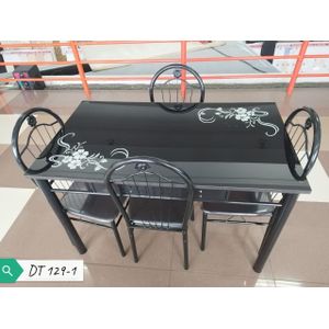 Executive Black 4 Sitter Dinning Table