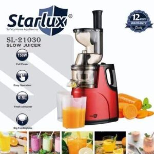 Starlux Electric Slow Juicer With Powerful Motor & 2 Outlets For Juice & Pulp