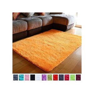 7*10 Soft Fluffy Carpet Yellow Patched