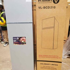 Silver Volsmart 210 Litres Double Door Refrigerator