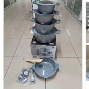 Bosch 11-Piece Cookware Set with Silicone Lid Covers – Grey